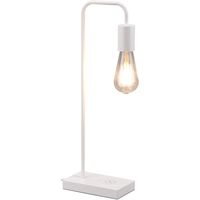 LED Tafellamp - Tafelverlichting - Trion Milaya - E27 Fitting - Rechthoek - Mat Wit - Aluminium - thumbnail
