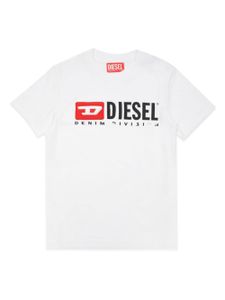 Diesel Kids t-shirt en coton à effet usé - Blanc