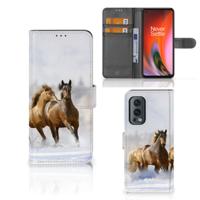 OnePlus Nord 2 5G | Telefoonhoesje | Met pasjeshouder | Paarden