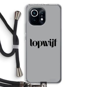 Topwijf Grijs Zwart: Xiaomi Mi 11 Transparant Hoesje met koord