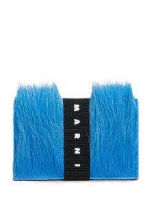 Marni portefeuille à bride à logo - Bleu