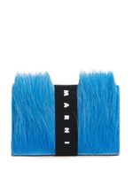 Marni portefeuille à bride à logo - Bleu