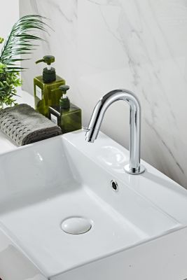 Fonteinkraan SaniClear Talpa | Opbouw | Koudwater kraan | Standaard model | 1-knop | Rond | Chroom