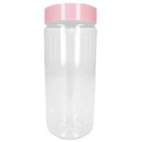 Plasticforte Voorraadpot/bewaarpot - 550 ml - kunststof - roze - B7 x H16 cm