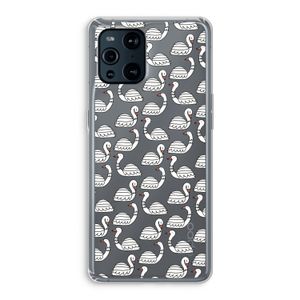Zwanen: Oppo Find X3 Pro Transparant Hoesje