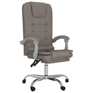 The Living Store Verstelbare Bureaustoel - Taupe - 63 x 56 x (112.5 - 122) cm - Massagefunctie