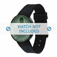 Movado horlogeband 3680041 Silicoon Zwart 22mm - thumbnail