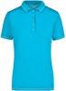 James & Nicholson JN568 Ladies´ Elastic Polo - Aqua/White - XL