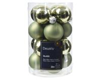 Kerstballen glas d3.5 cm rsmrn 16st - Decoris