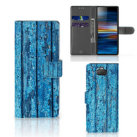 Sony Xperia 10 Book Style Case Wood Blue