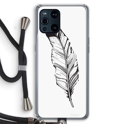 Pluim: Oppo Find X3 Pro Transparant Hoesje met koord