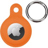 Basey Airtag Hoesje Case Airtag Sleutelhanger Siliconen Hoes - Oranje - thumbnail
