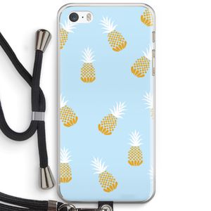 Ananasjes: iPhone 5 / 5S / SE Transparant Hoesje met koord