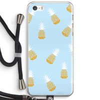Ananasjes: iPhone 5 / 5S / SE Transparant Hoesje met koord