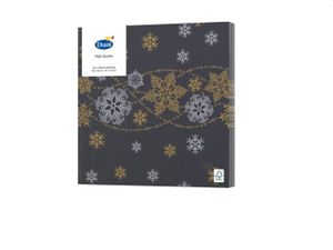 Duni servetten snow black 33X33cm