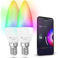 Lideka Slimme LED Smart Lampen - E14 - Set Van 2 - Google, Alexa en Siri - thumbnail
