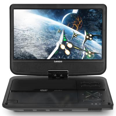 LENCO DVP-1010BK - Portable 10" DVD-speler met USB-hoofdtelefoon-ophangbeugel