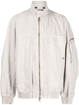 SONGZIO veste bomber Harrington en coton - Gris