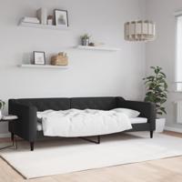 Slaapbank 100x200 cm stof zwart