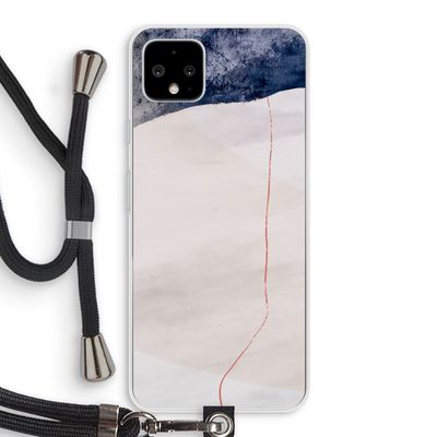 Stone White: Pixel 4 XL Transparant Hoesje met koord