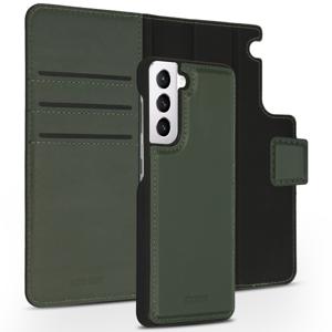 Accezz Premium Leather 2 in 1 Wallet Bookcase Samsung Galaxy S21 Telefoonhoesje Groen