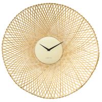 Wandklok 60 cm - Stil - Bruin/Zwart - Bamboe - NeXtime 'Vortex'