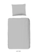 Good Morning Peuter dekbedovertrek "uni dessin" - Grijs - (120x150 cm) - Katoen