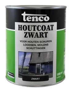 Houtcoat zwart 1l verf/beits - Tenco