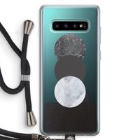 Marmeren cirkels: Samsung Galaxy S10 Plus Transparant Hoesje met koord