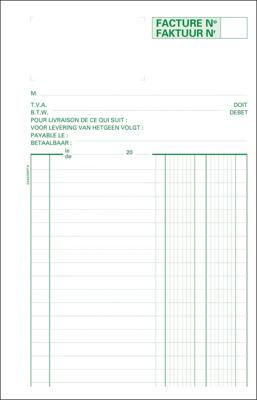 Exacompta factuurboek, ft 21 x 13,5 cm, tweetalig, dupli (50 x 2 vel)