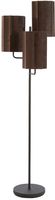 Light & Living Vloerlamp Edisa 3-lamps - Donkerbruin/Mat Zwart