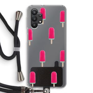 Waterijsje: Samsung Galaxy A32 5G Transparant Hoesje met koord