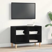Zwarte Eiken TV-kast - 69.5x30x50 cm, Gemaakt van Bewerkt Hout