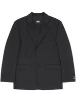 MM6 Maison Margiela blazer asymétrique à simple boutonnage - Noir