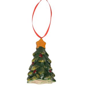 1x Kersthangers kerstboompjes 8 cm kerstboomversiering   -