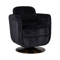 Richmond Draaibare Fauteuil Turner Chenille - Zwart