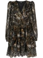 Just Cavalli robe courte à imprimé peau de serpent - Marron