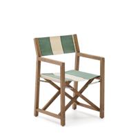 Kave Home Klapstoel 'Vilara' Acaciahout, kleur Groen/Beige