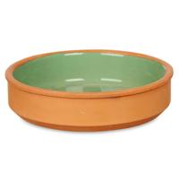 La Dehesa Tapas / Creme brulee schaaltjes - 4x stuks - terracotta/groen - 16 x 4 cm - Hapjes