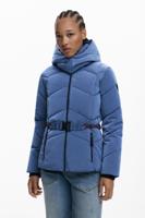 Korte gewatteerde iriserende jas - BLUE - XL