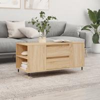 Salontafel 102x44,5x50 cm bewerkt hout sonoma eikenkleurig