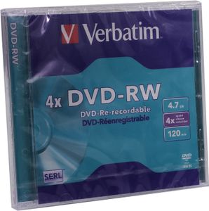 Verbatim 43285 DVD-RW disc 4.7 GB 5 stuk(s) Jewelcase Herschrijfbaar