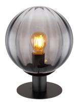 Globo Tafellamp Dallerta zwart met smoke glas 15216T