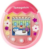Tamagotchi PIX - BANDAI - Roze bloemen - Virtueel elektronisch huisdier - Kleurenscherm - Aanraakknoppen - Spellen en camera