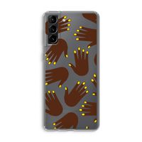 Hands dark: Samsung Galaxy S21 Plus Transparant Hoesje