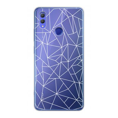 Geometrische lijnen wit: Honor Note 10 Transparant Hoesje