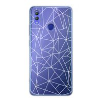 Geometrische lijnen wit: Honor Note 10 Transparant Hoesje