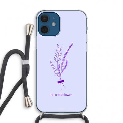 Be a wildflower: iPhone 12 mini Transparant Hoesje met koord