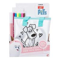 Sambro The Secret Live of Pets Kleur Je Eigen Tasje + 6 Stiften