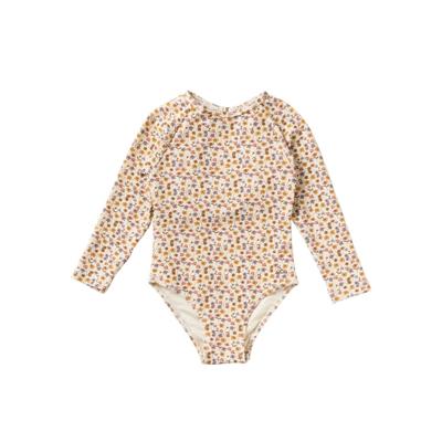 Salted Stories zomer badpak meisjes - geel - Flower bud